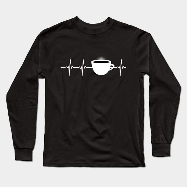 Coffee In My Heartbeat Long Sleeve T-Shirt by thingsandthings